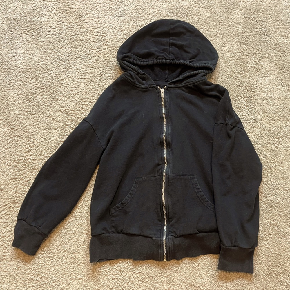 SHEIN black zip up sweatshirt